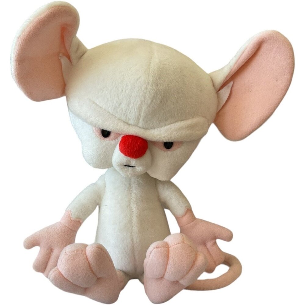 Vintage Pinky & The Brain Plush Toy By Dakin 1990s 12" Collectible Cartoon Mouse